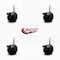Service Caster 2'' Black Metal Hood Twin Caster with Brake Nylon Wheels Grip Ring Stem, 4PK SCC-GR02S50D-NYS-FB-B-716X1716-4 - alternate 2